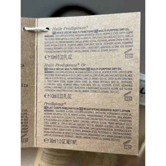 Nuxe Prodigieuse Kit 30ml Milk + 10ml Huile + 10ml Gold + 30ml Hand Cream Gift - Picture 5 of 8